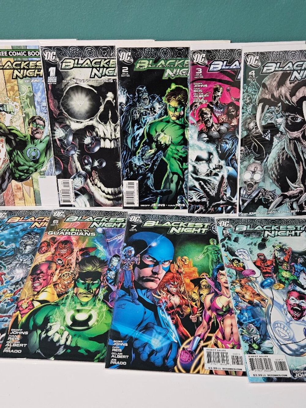 Blackest Night #0-8 Lot of 8 DC Comics Green Lantern Corps Complete Series C-059